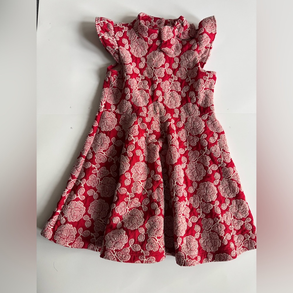 Janie and Jack Beautiful Red Detailed Dress 2T